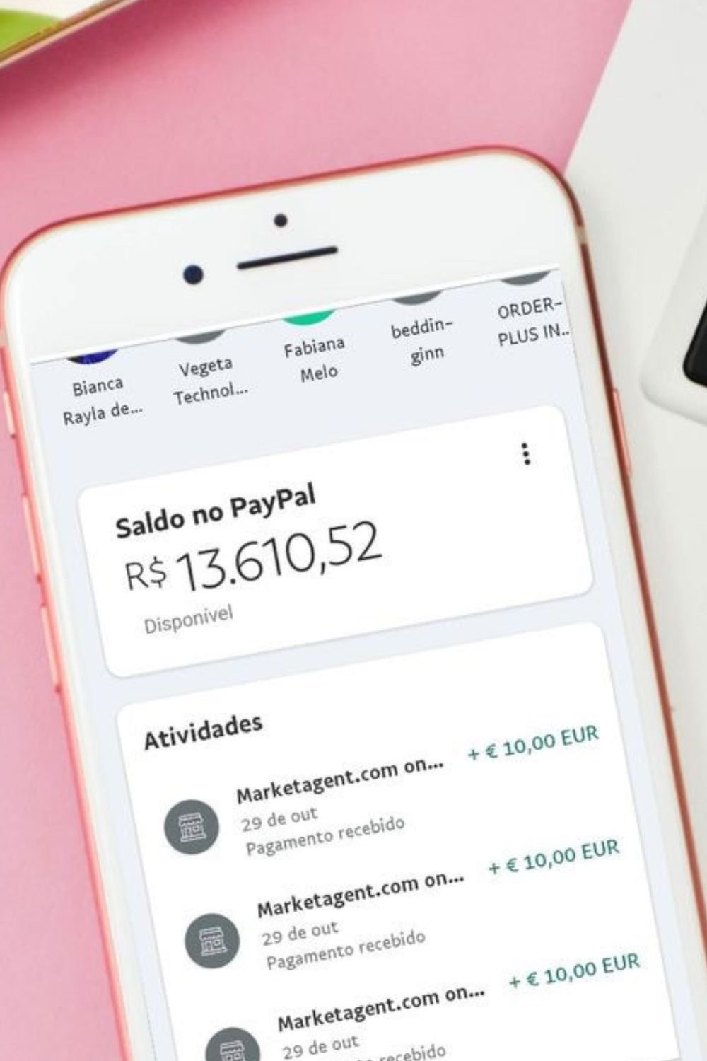 Trabalhar pela internet ou renda extra com o marketagent - foto: paypal